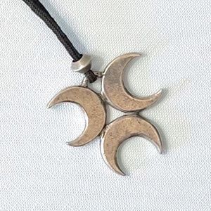 Triple Moon Pendant - Pewter - Wicca / Pagan / Witchcraft